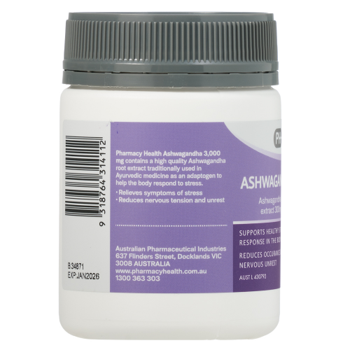 Pharmacy Health - Ashwagandha 3000mg 60 Tablets