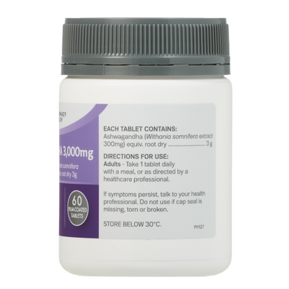 Pharmacy Health - Ashwagandha 3000mg 60 Tablets