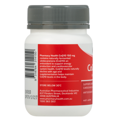 Pharmacy Health – CoQ10 150mg 60 Capsules