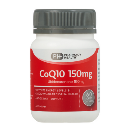 Pharmacy Health – CoQ10 150mg 60 Capsules