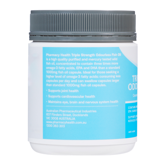 Pharmacy Health – Triple Strength Odourless Fish Oil 150 Capsules