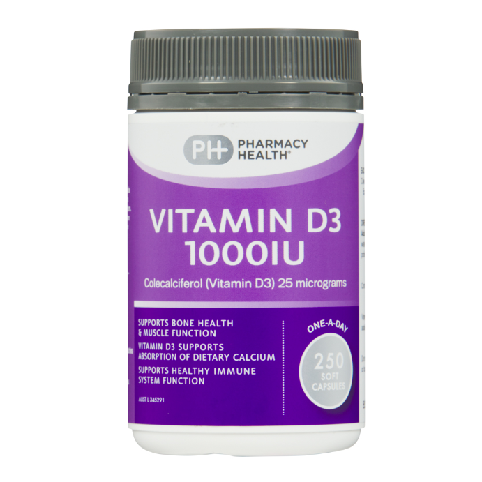 Vitamin D3 1000IU | 250 Capsules – Daily Support
