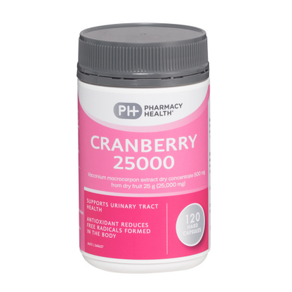 Pharmacy Health – Cranberry 25000mg 120 Capsules
