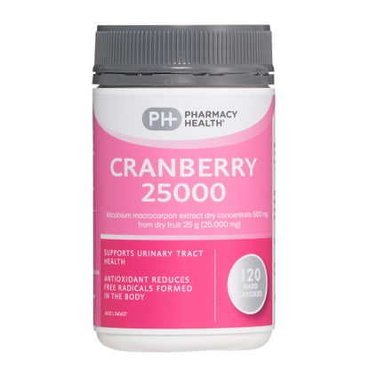 Pharmacy Health – Cranberry 25000mg 120 Capsules