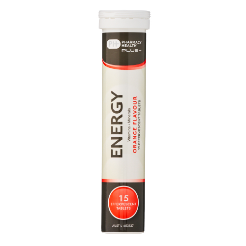 Pharmacy Health Plus+ Energy 15 Effervescent Tablets