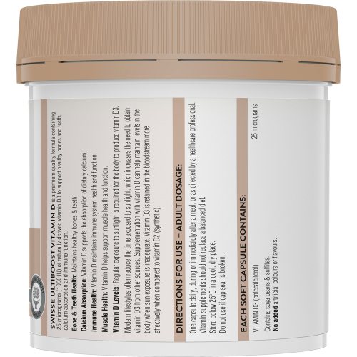 Swisse Ultiboost Vitamin D 400 Capsules