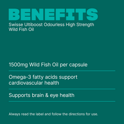 Swisse Ultiboost Odourless High Strength Wild Fish Oil 400 Capsules
