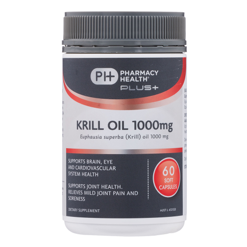Pharmacy Health Plus+ Krill Oil 1000mg 60 Capsules